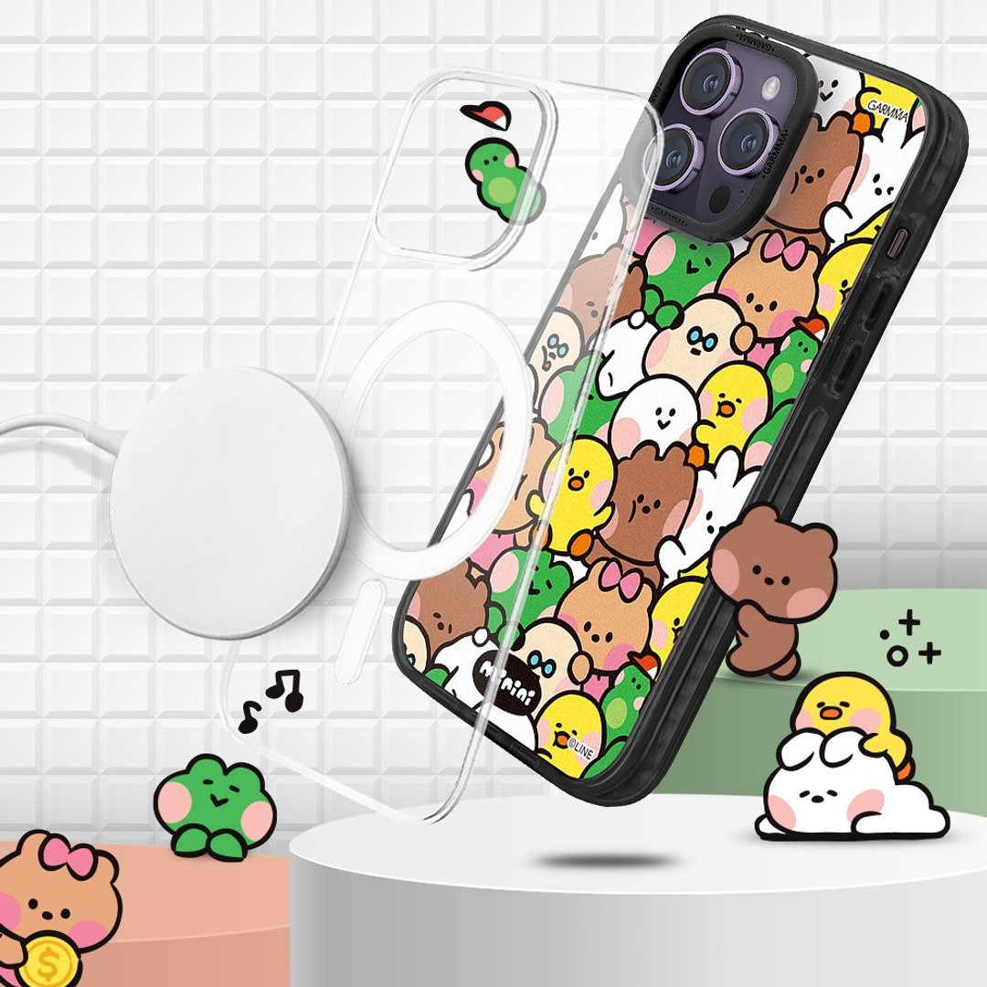 GARMMA LINE FRIENDS iPhone 14系列 磁吸款保护壳 Minini 伙伴们 - 手机壳/手机套 - 塑料 