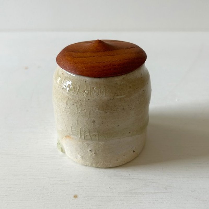 白色垫子/流动 - 调味罐/酱料瓶 - 陶 白色