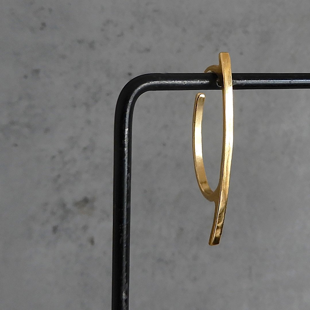Swag ear cuff oval line / brass - 耳环/耳夹 - 铜/黄铜 金色