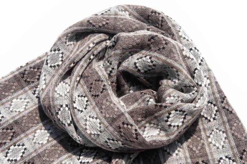 厚款喀什米尔Cashmere 针织围巾 纯羊绒围巾 羊毛披巾 手织盖毯巾 - 围巾/披肩 - 羊毛 多色