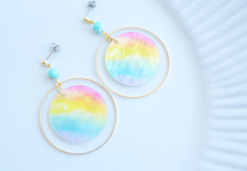 special　rainbow - 耳环/耳夹 - 压克力 多色