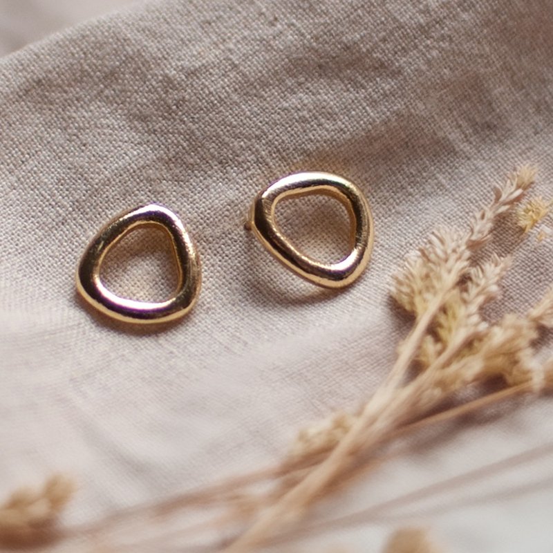 黄铜耳环_寂寞雨滴_公平贸易 - 耳环/耳夹 - 铜/黄铜 金色