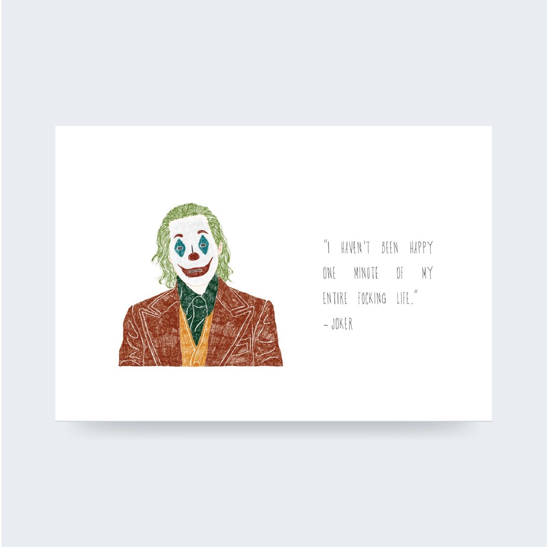 电影系列 名信片 Joker - 卡片/明信片 - 纸 白色