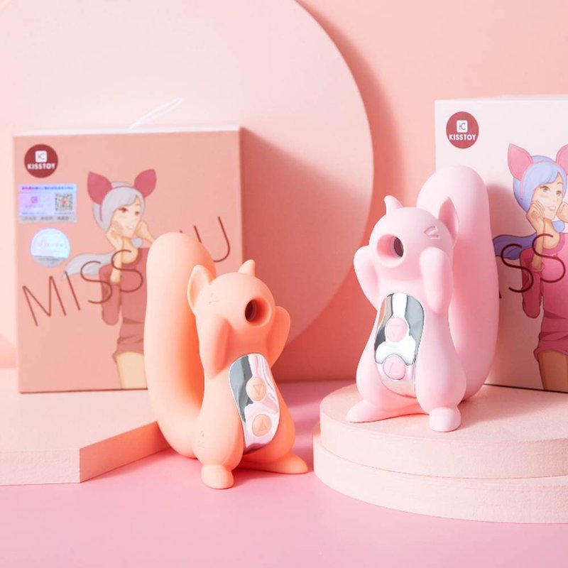 情人节 KISS TOY-MISS UU萌动吸吮 小松鼠按摩器 - 情趣用品 - 硅胶 多色