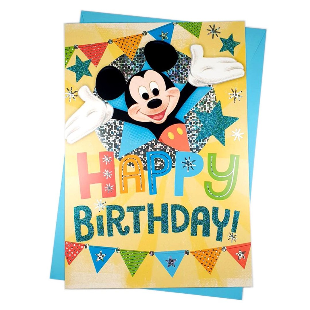 超大张-Micky米老鼠来祝贺【Hallmark-卡片 生日祝福】 - 卡片/明信片 - 纸 多色