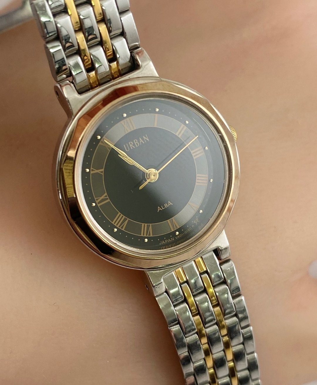 SEIKO ALBA ARBAN V401-0040 女表 石英机芯 黑色表盘 日本直送 - 女表 - 不锈钢 黑色