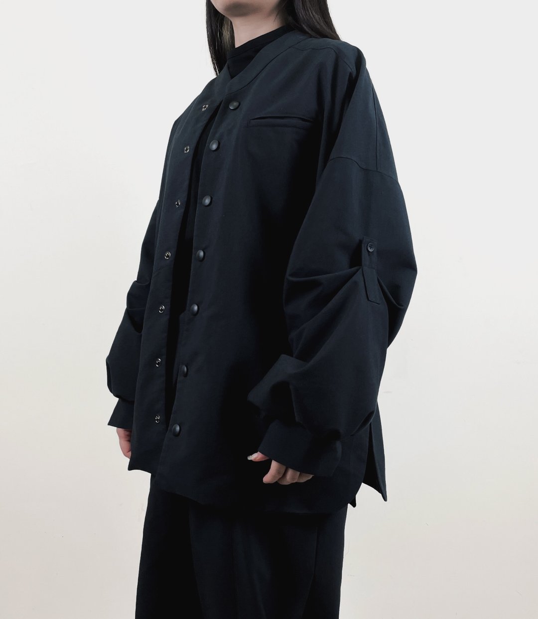 赤心 棒球外套 (黑) Organic Cotton & Recycle - 男装外套 - 棉 黑色