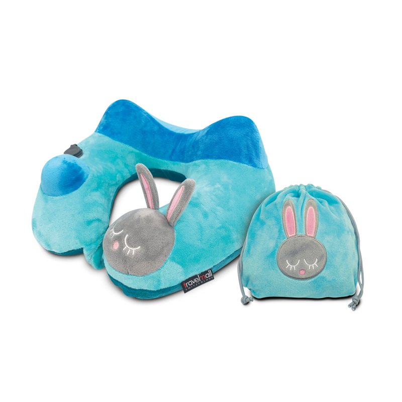 儿童系列按压式充气颈枕   兔子版 - 颈枕/旅行枕 - 聚酯纤维 蓝色