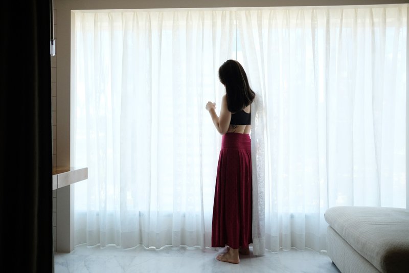 复古红点点裙 - 裙子 - 聚酯纤维 红色