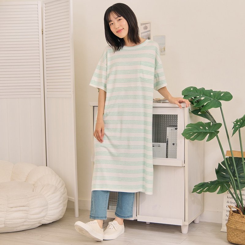 UMORFIL胶原蛋白口袋连身裙-共3色 - 洋装/连衣裙 - 棉．麻 多色