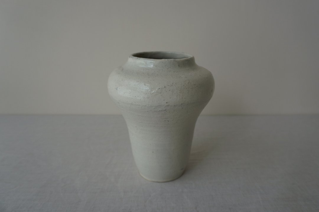 粉引花器 - 花瓶/陶器 - 陶 白色