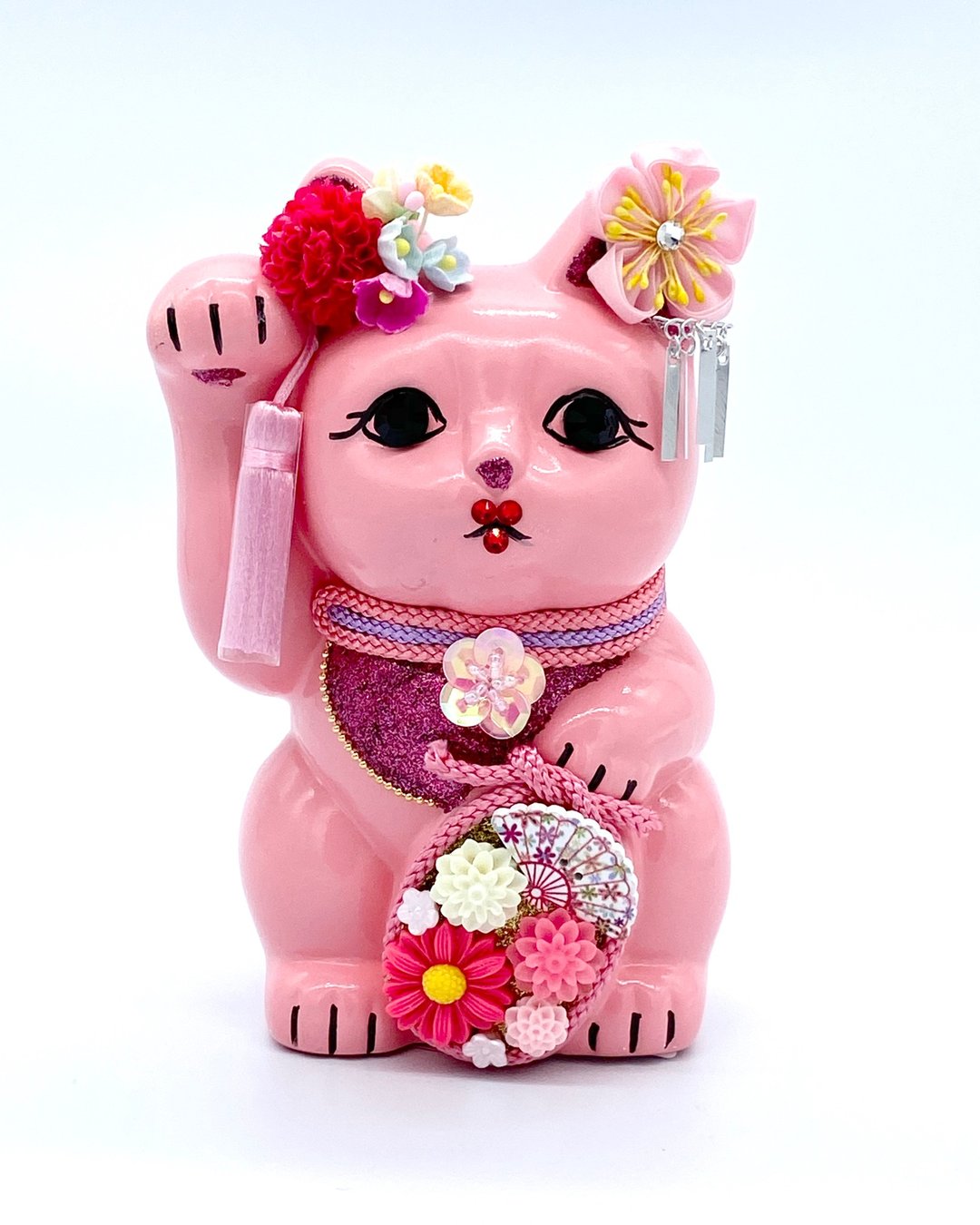 Maikoi lucky cat - 摆饰 - 陶 粉红色