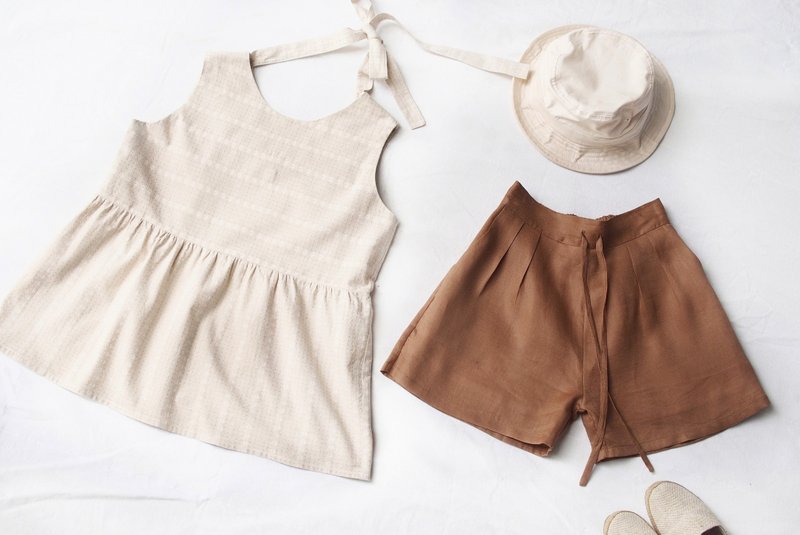 Exclusives Goody Set   - Natural - 女装上衣 - 棉．麻 咖啡色