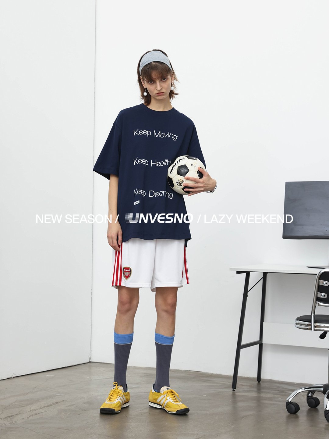 Unvesno(UN) Sport&Life Slogan防晒凉感抗菌速干透气功能印花T恤 - 男装上衣/T 恤 - 其他材质 