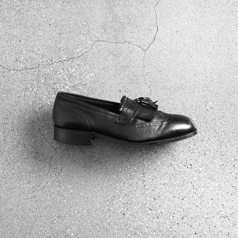 Florsheim 流苏雕花乐福鞋 US 8.5 / 古董皮鞋、古着鞋、马汀鞋 - 男款牛津鞋/乐福鞋 - 真皮 黑色
