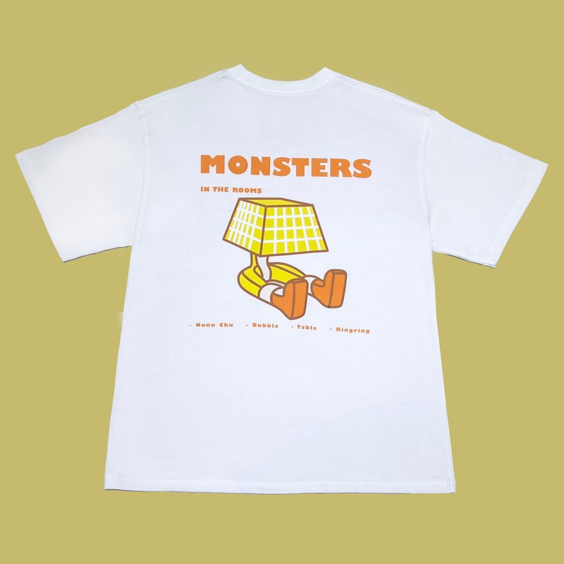 Nunu Chu 泡泡桌怪兽 T-shirt - 女装 T 恤 - 棉．麻 白色