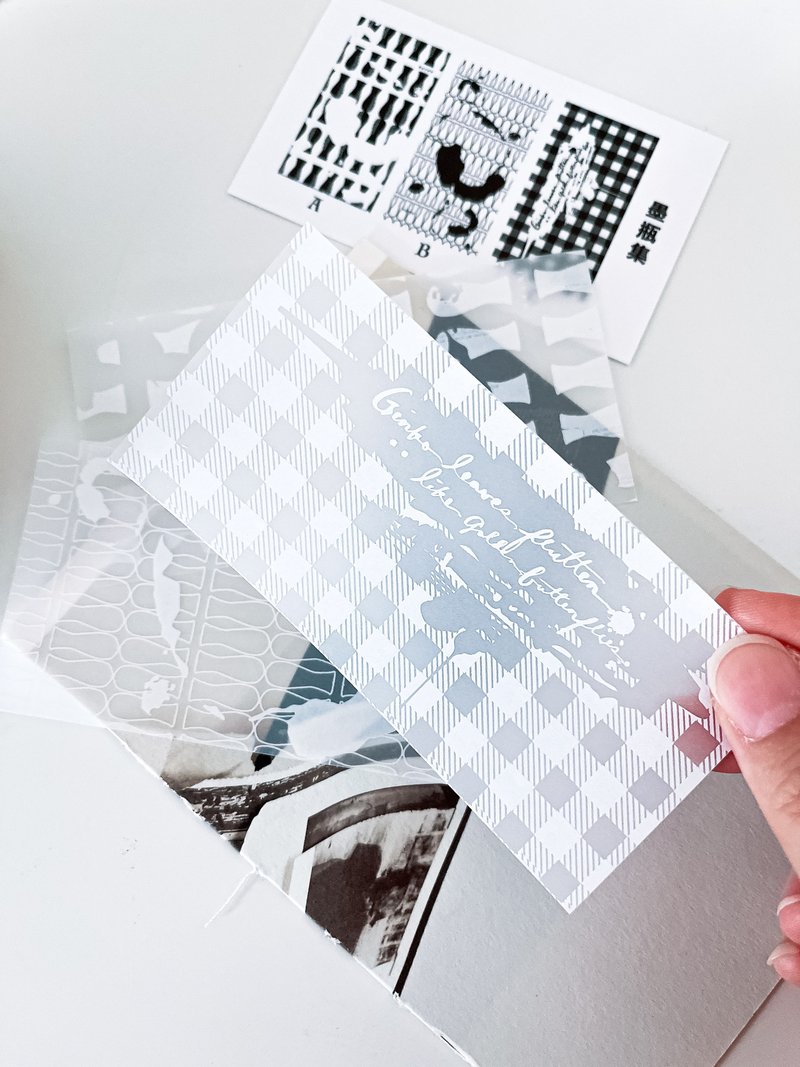 描图纸便笺组_墨瓶集/纯白墨印刷 - 便条纸/标签贴 - 纸 白色