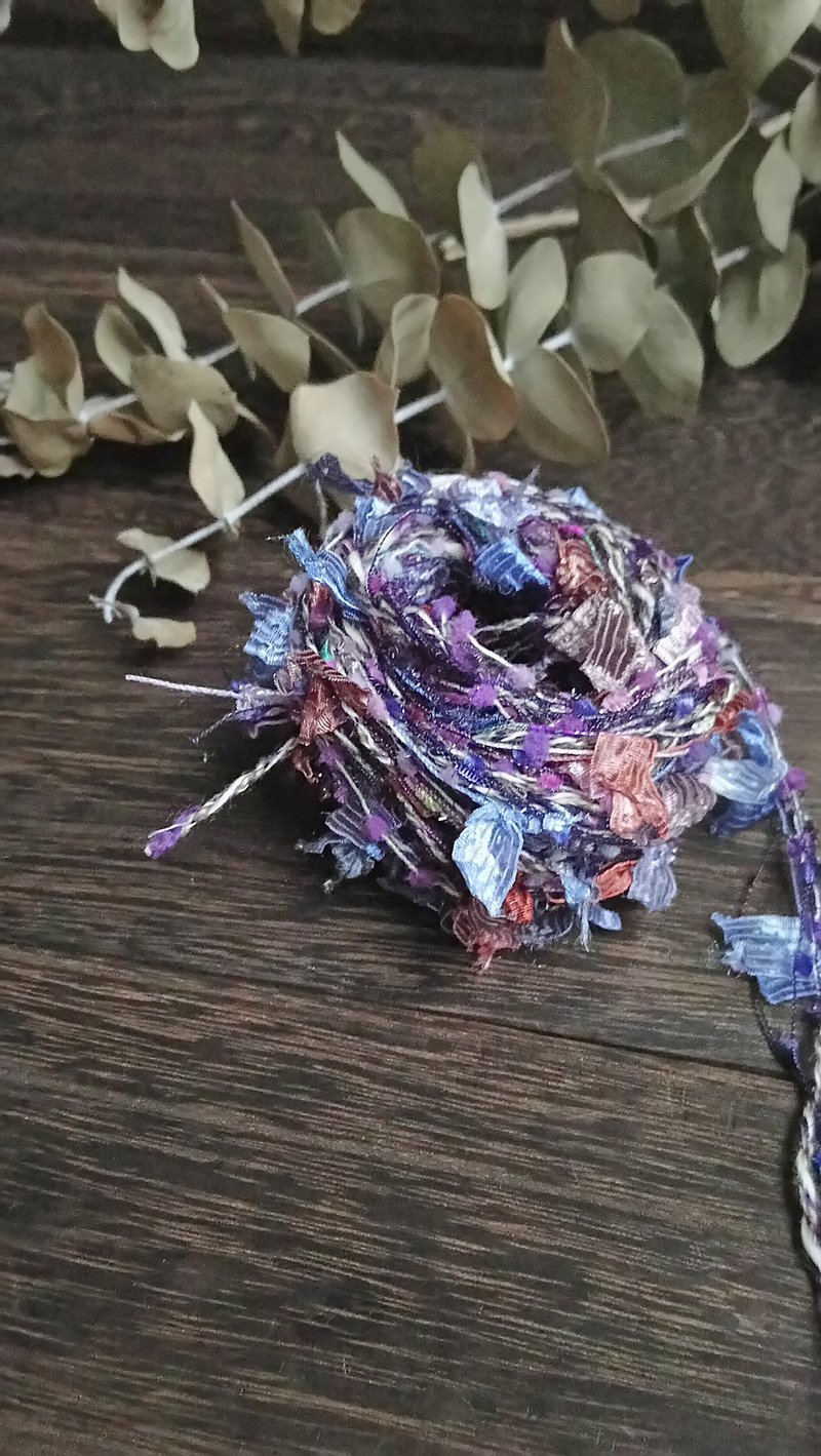 日本混合纱线　100厘米 - 编织/刺绣/羊毛毡/裁缝 - 聚酯纤维 紫色