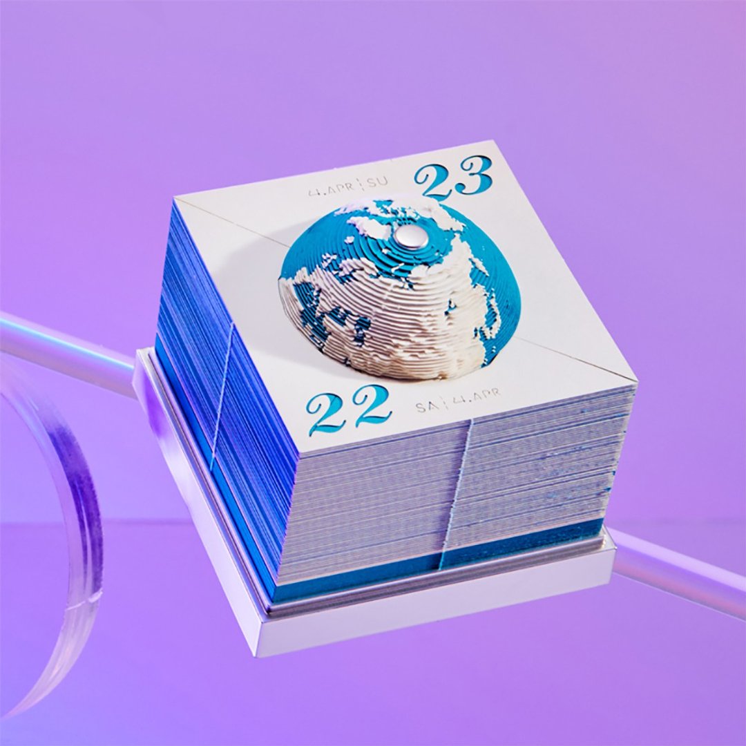 2026 3D 立體紙雕地球日曆【英文國際通用版】5色可選 - 順豐空運 - 年历/台历 - 纸 多色