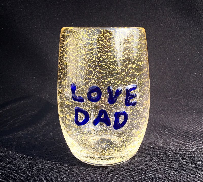 LOVE DAD Glass - 玻璃杯 - 玻璃 金色