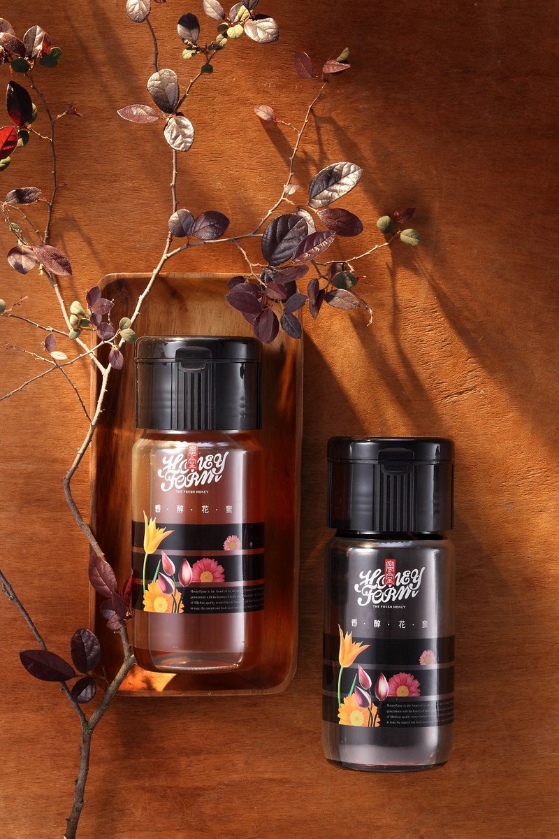 【团购/包邮】龙眼蜜1瓶 + 其他原蜜1瓶 700g双提盒 X5 (共10瓶) - 蜂蜜/黑糖 - 玻璃 黄色
