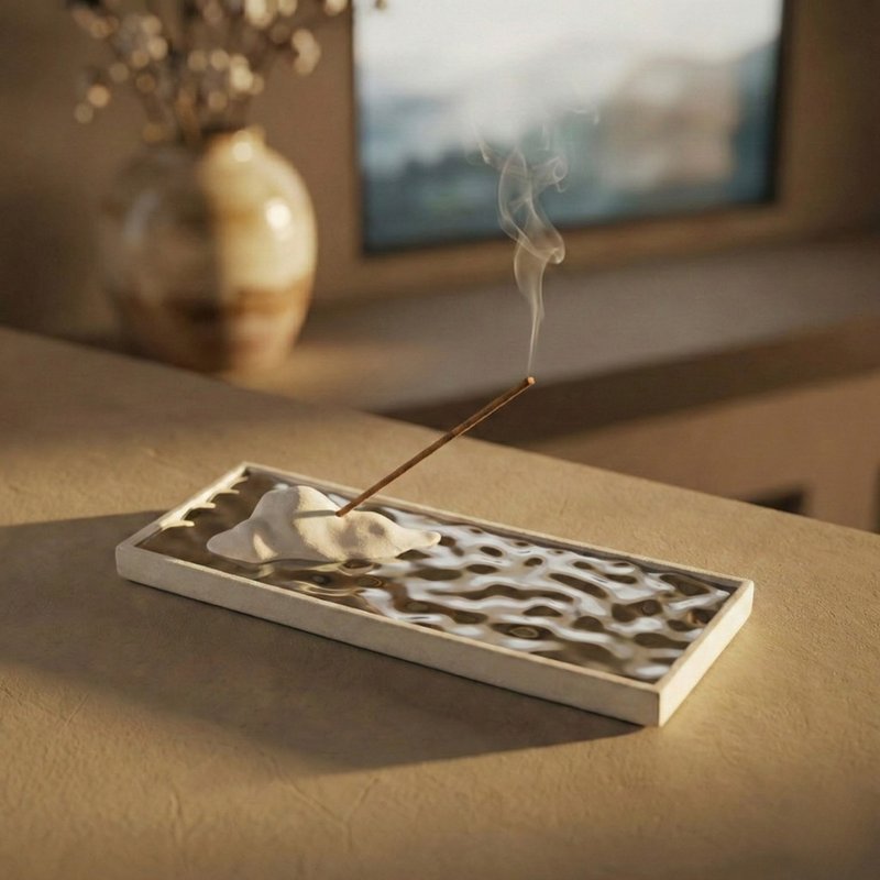 【Gdesign】屿上烟 基隆屿线香座 台湾之美 台湾设计 (内附赠线香) - 摆饰 - 其他金属 银色