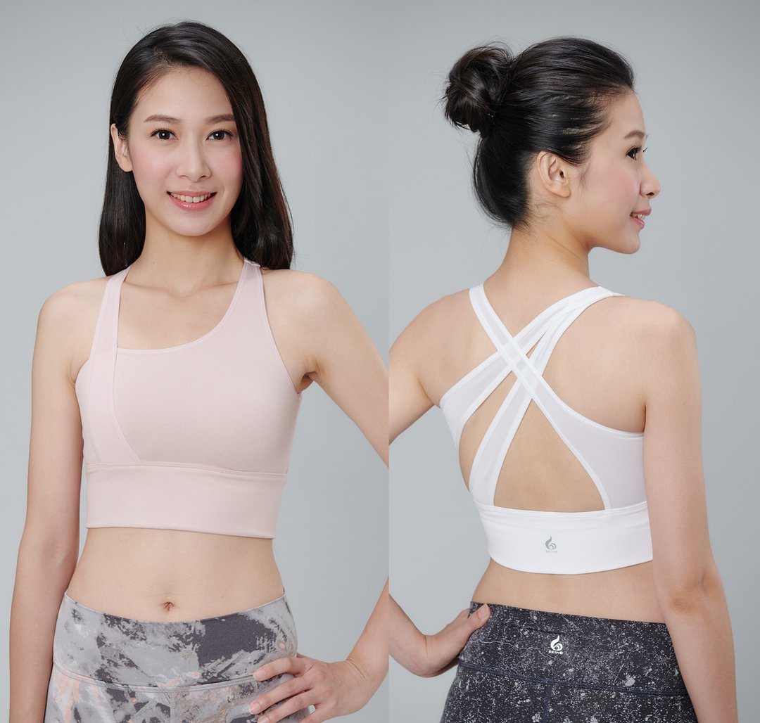 新年【4折福利出清】Brook Bra-White + Silver Pink【2件组】 - 女装瑜珈服 - 聚酯纤维 