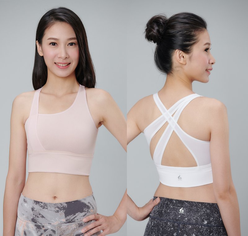 新年【4折福利出清】Brook Bra-White + Silver Pink【2件组】 - 女装瑜珈服 - 聚酯纤维 