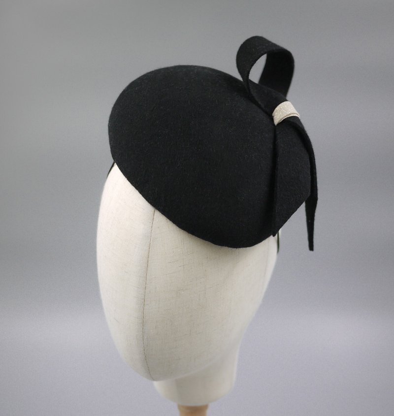 贝蕾帽子 手工制羊毛绒英伦风礼帽 头饰 wool beret - 帽子 - 羊毛 多色