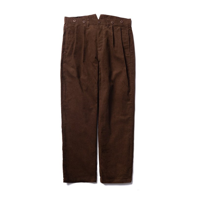 Corduroy Trousers - 咖啡色 Brown - 男士长裤 - 棉．麻 