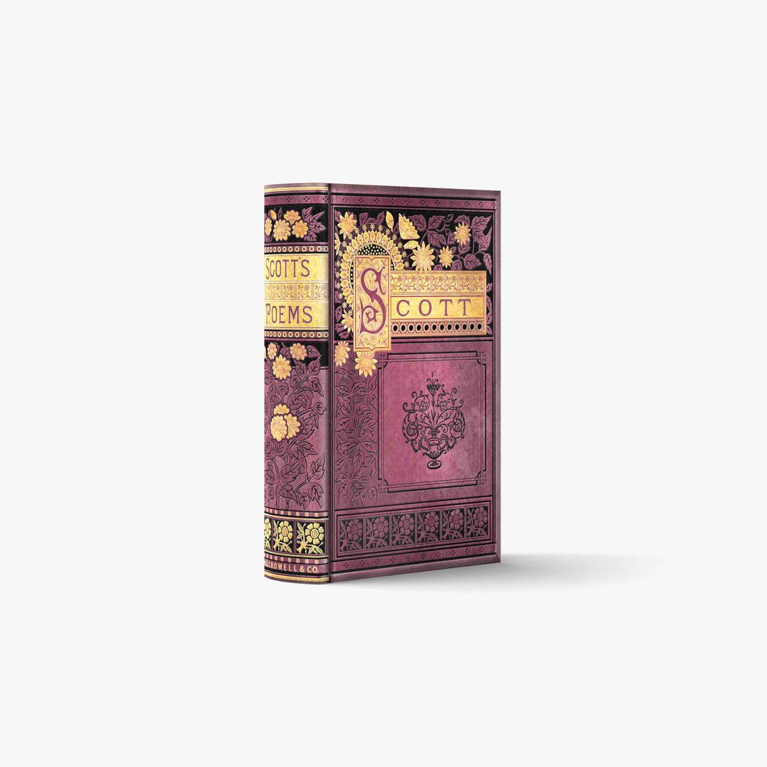 fake book box / POEMS I-SCOTT-A【XS / 1 book】| 3D papercraft, PDF template - 图文模板设计 - 其他材质 