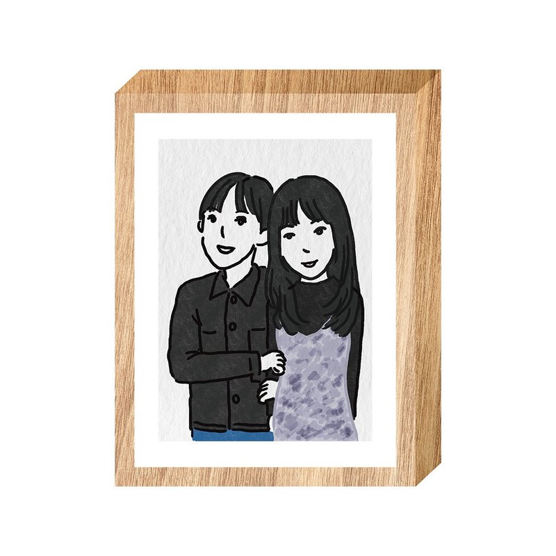 【情人节礼物】与情人的似颜绘 | 插画定制 - 电子手绘真人画像/绘画/插画 - 其他材质 