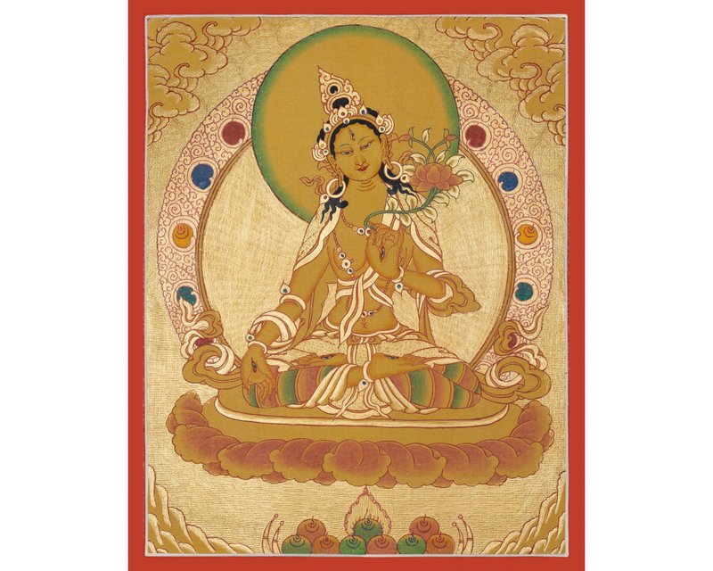 神圣的白度母唐卡画 - 墙贴/壁贴 - 其他材质 多色