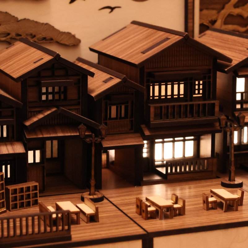 【场景道具】Koazuma小木屋场景模块SCALE:1/100 - 木工/竹艺/纸艺 - 木头 卡其色