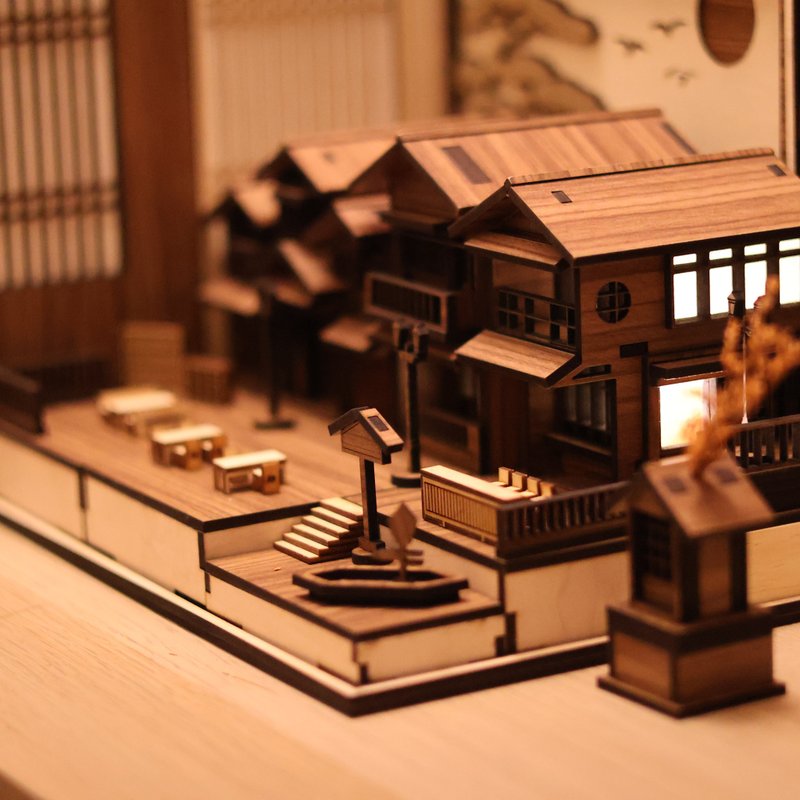 【场景道具】Koazuma小木屋场景模块SCALE:1/100 - 木工/竹艺/纸艺 - 木头 卡其色