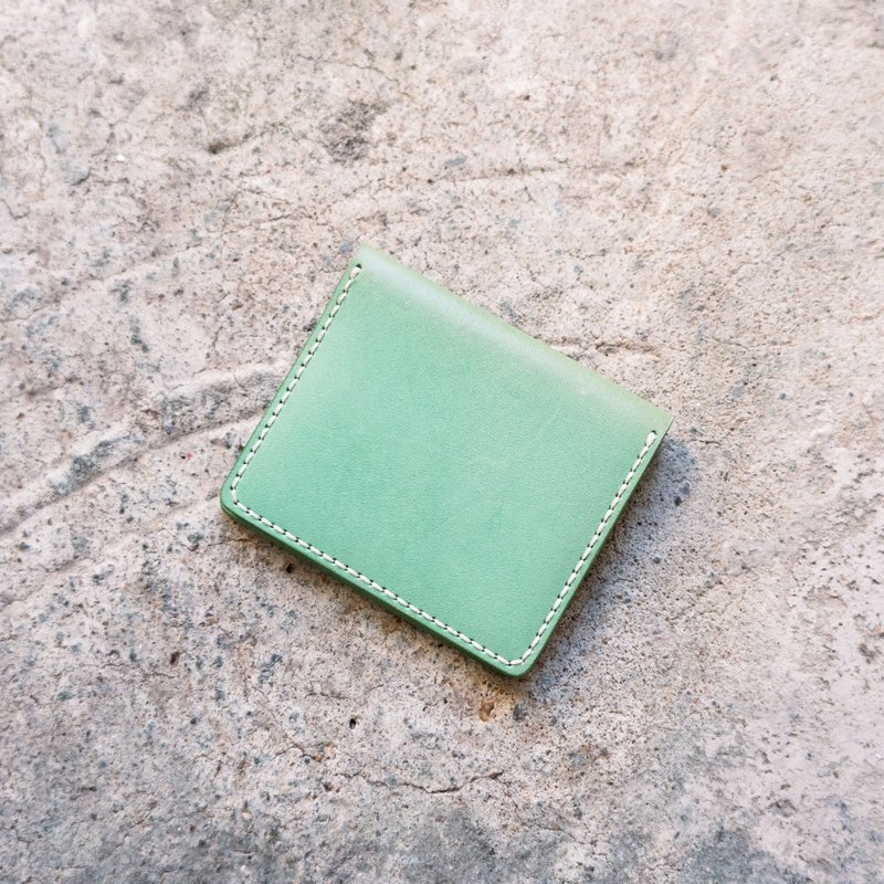 对折简易6卡位卡片套 | 手缝皮革完成品 | BSP137 - 名片夹/名片盒 - 真皮 橘色