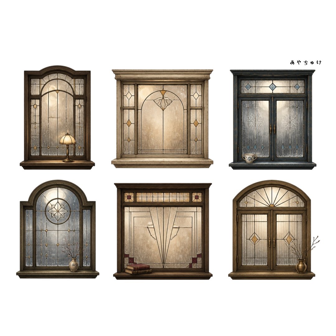 【9 月新品】20-150-0037 裁切纸 幻想复古浪漫吃茶 - 贴纸 - 纸 