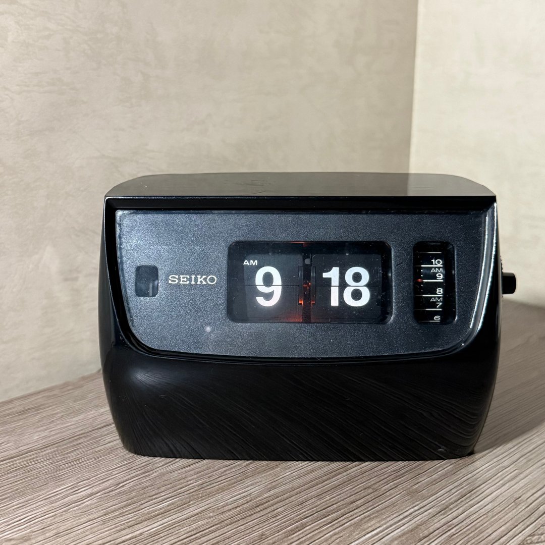 SEIKO - 504纯黑 翻页钟 - 时钟/闹钟 - 其他材质 黑色