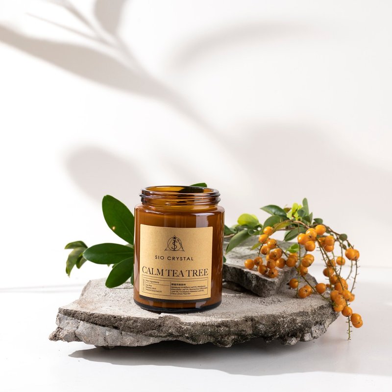 【SIO Crystal希奥水晶】植物精油蜡烛 【静谧茶树森林】 - 香薰/精油/线香 - 蜡 多色