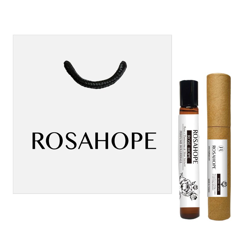 瑰荷希【粉红玫瑰精油香水滚珠 】珍贵大马士革玫瑰 甜美带木调 - 香水/香膏 - 精油 白色