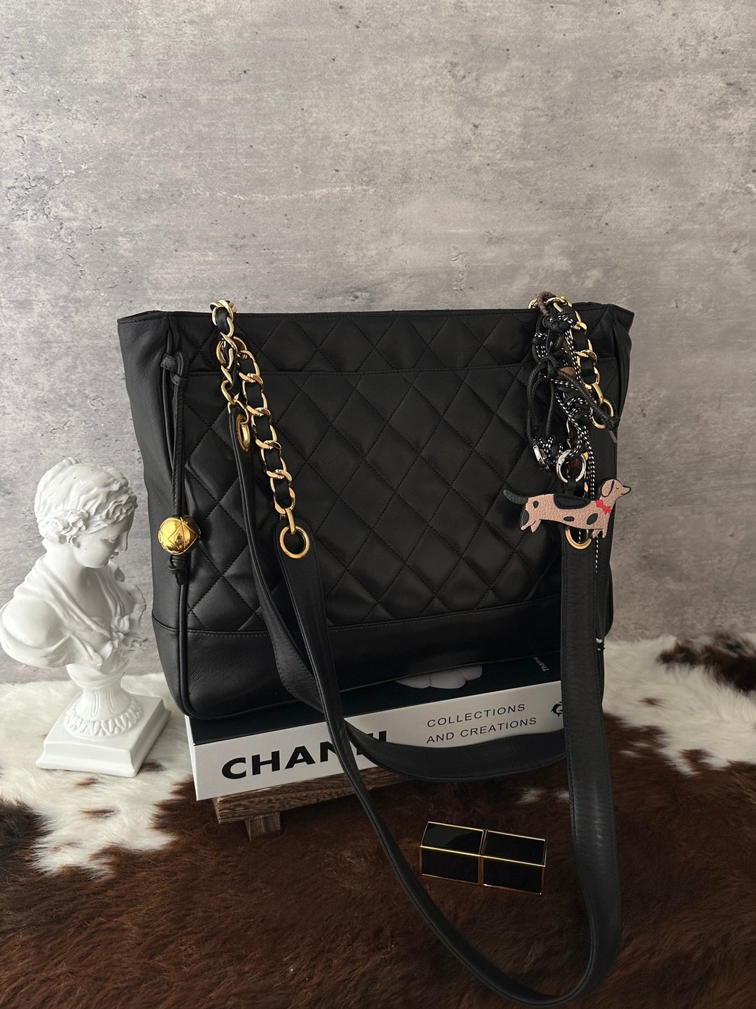 中古包 CHANEL 香奈儿 金球链条肩背包 - 手提包/手提袋 - 真皮 黑色