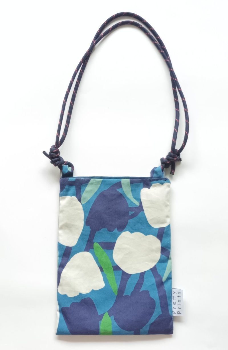 小斜肩袋/郁金香/蓝月 - 侧背包/斜挎包 - 棉．麻 