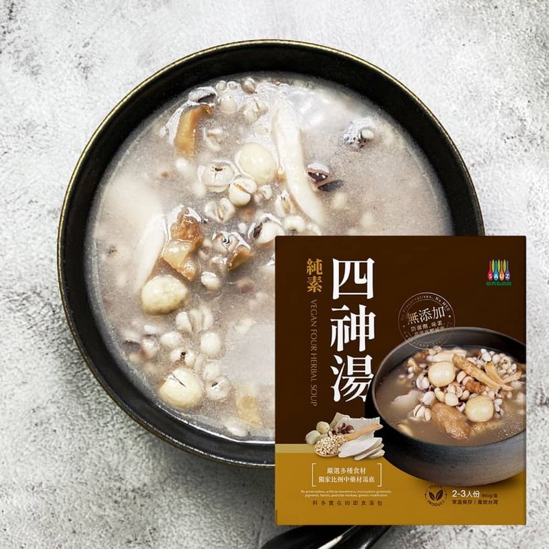 毓秀私房酱 四神汤 (纯素) 900g/盒 - 料理包 - 其他材质 金色