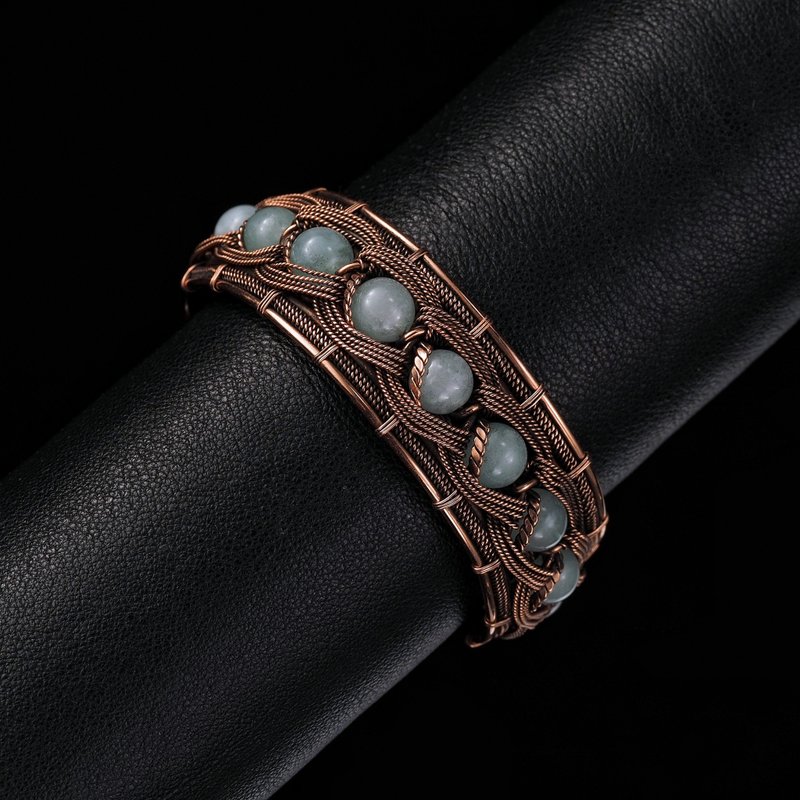 玉髓铜线手链 7 至 22 周年结婚纪念日礼物 - 手链/手环 - 宝石 蓝色