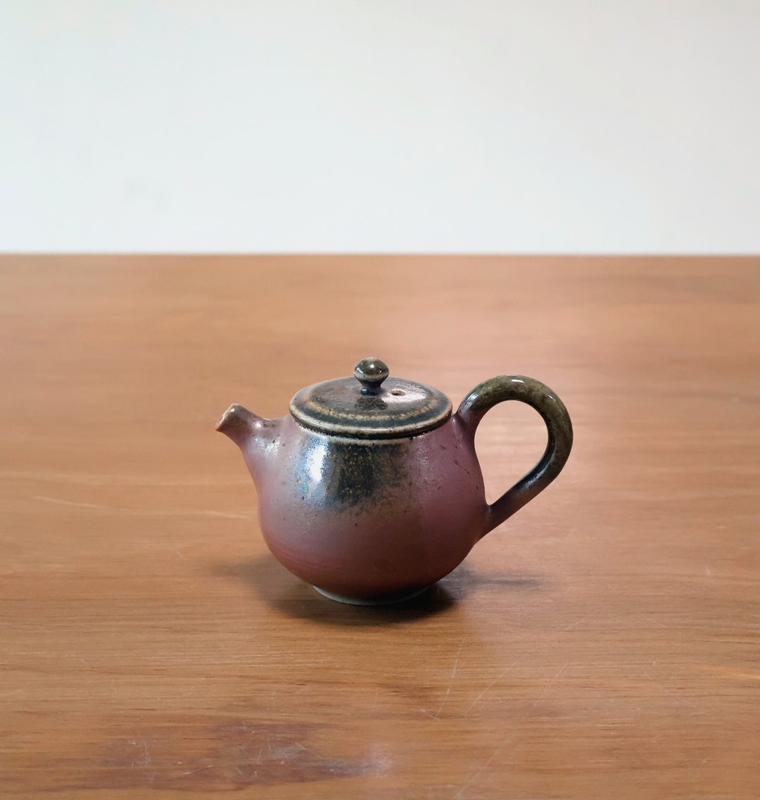 朱泥 柴烧陶手工小茶壶 - 茶具/茶杯 - 陶 咖啡色