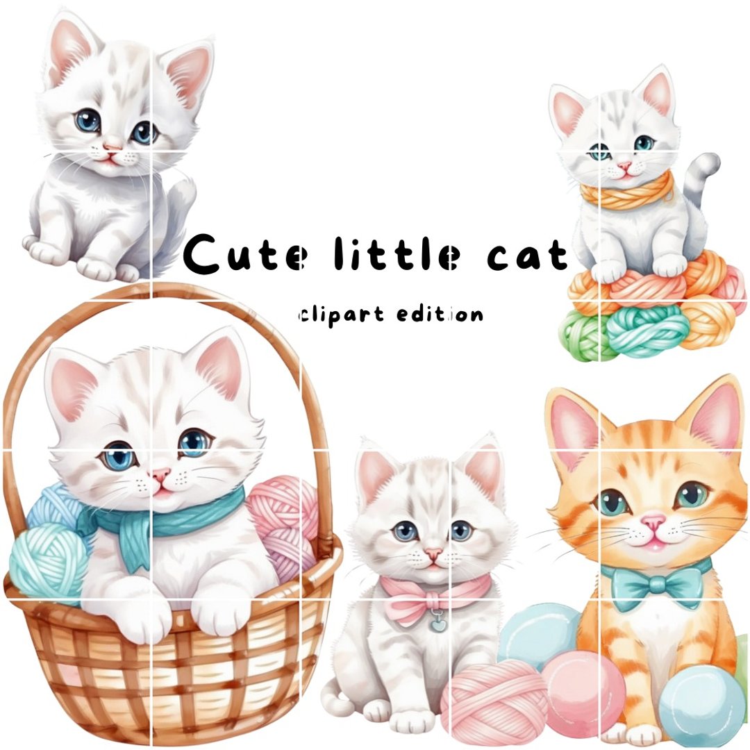 猫咪剪贴画集 - 电脑手机桌布/贴图/App 图示 - 其他材质 