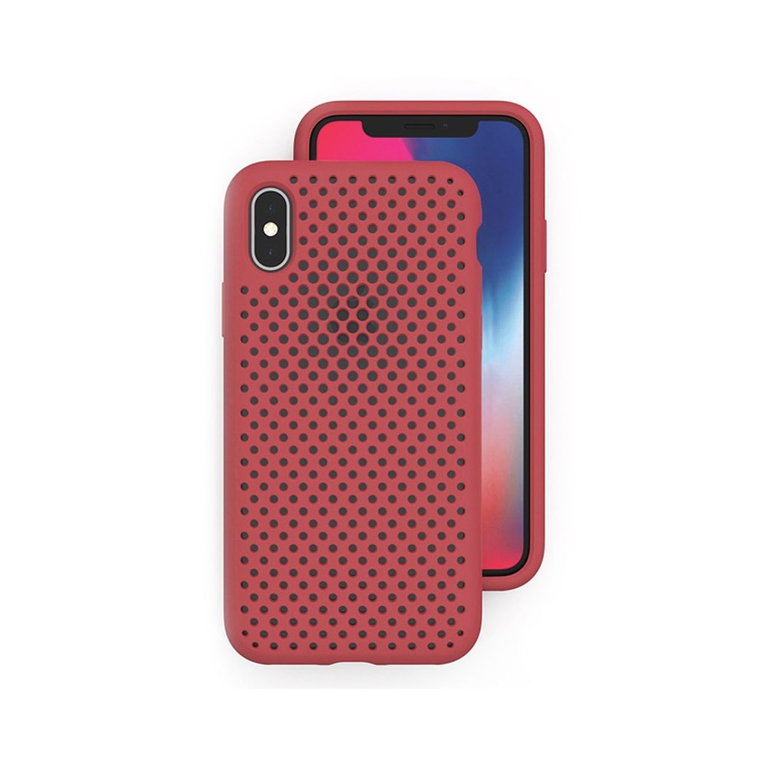 AndMesh iPhone X/Xs日本Q网点软质防撞保护套-红陶4571384958448 - 手机壳/手机套 - 其他材质 红色