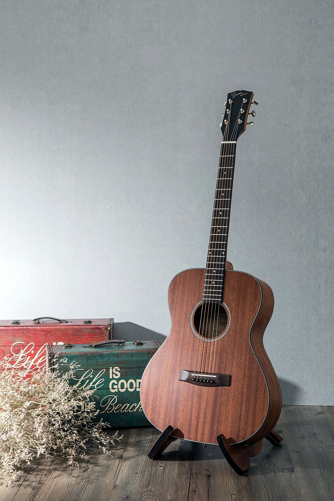台湾原创 guitarman M-31BE 40寸 桃花心木面单手工40寸OM桶身吉 - 吉他/乐器 - 木头 