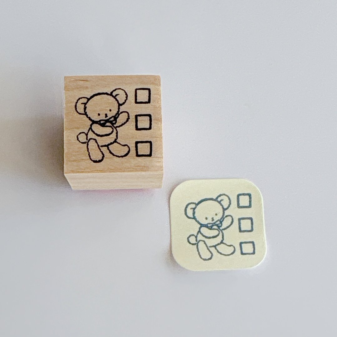 核取方块与小熊 印章 2020 - 印章/印台 - 橡胶 
