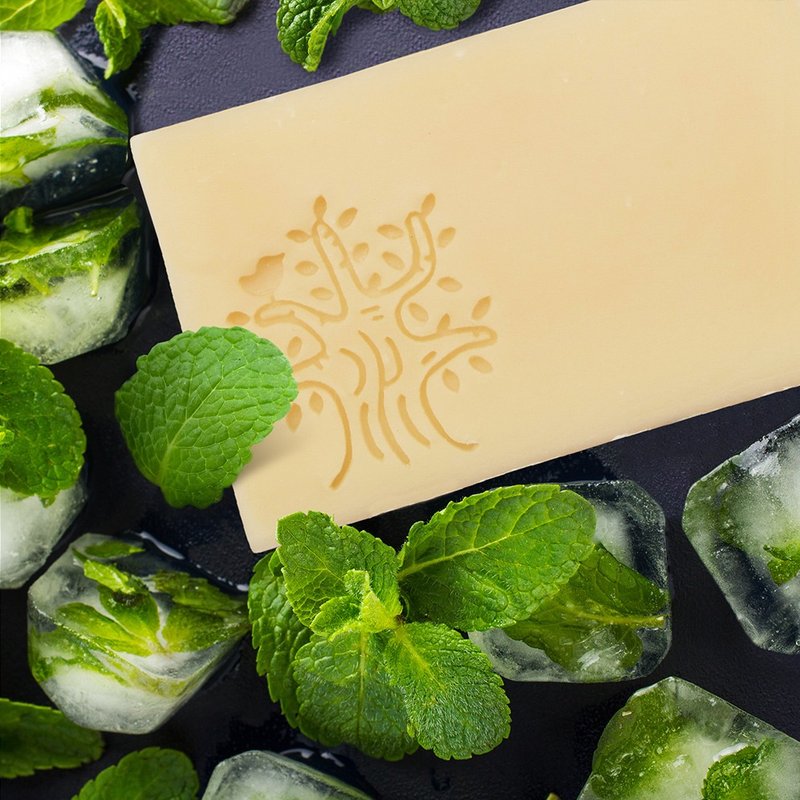 夏日限定─沁凉薄荷豆乳皂 - 肥皂/手工皂 - 植物．花 绿色